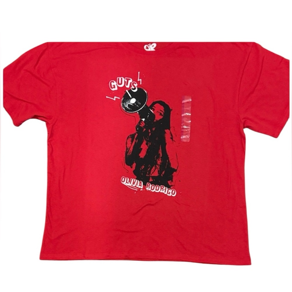 Red Graphic T-Shirt with Bold Design - Picture 1 of 4